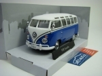  Volkswagen Samba Bus 1960 Blue White 1:43 Cararama 